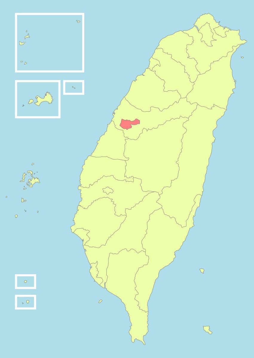 Kaart, taichung, Taiwan