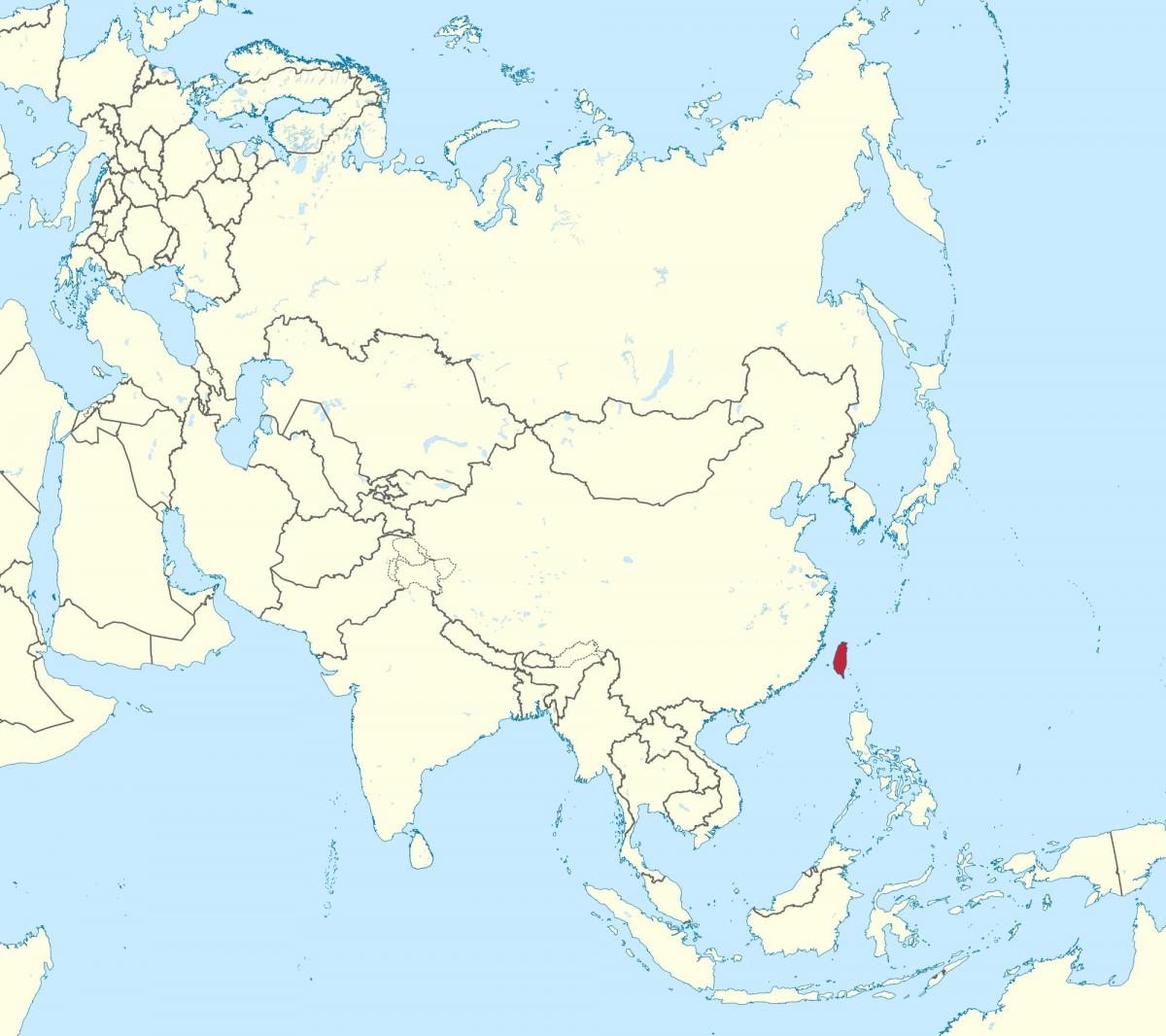 Taiwan kaart aasia