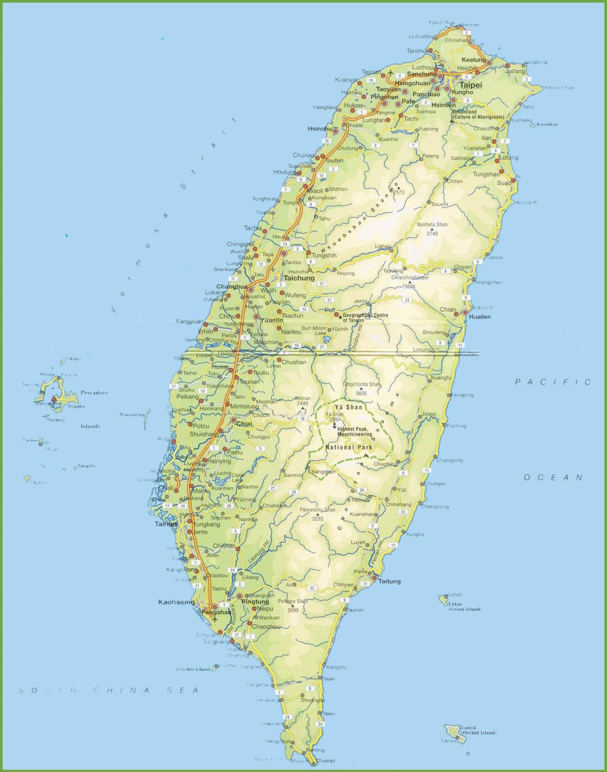 kaart Taiwan