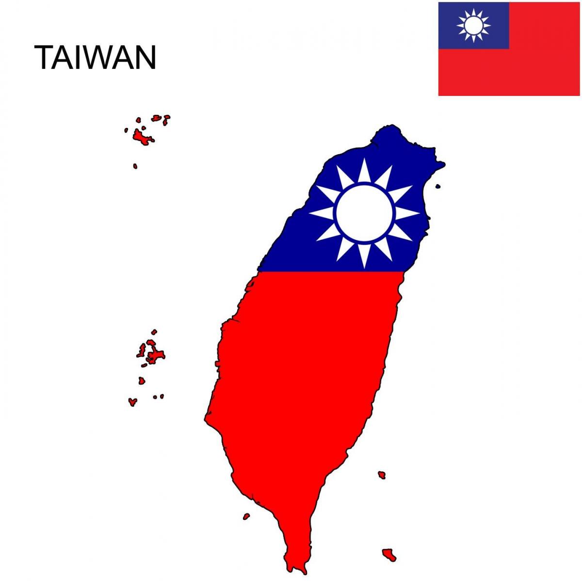 Kaart Taiwan lipp