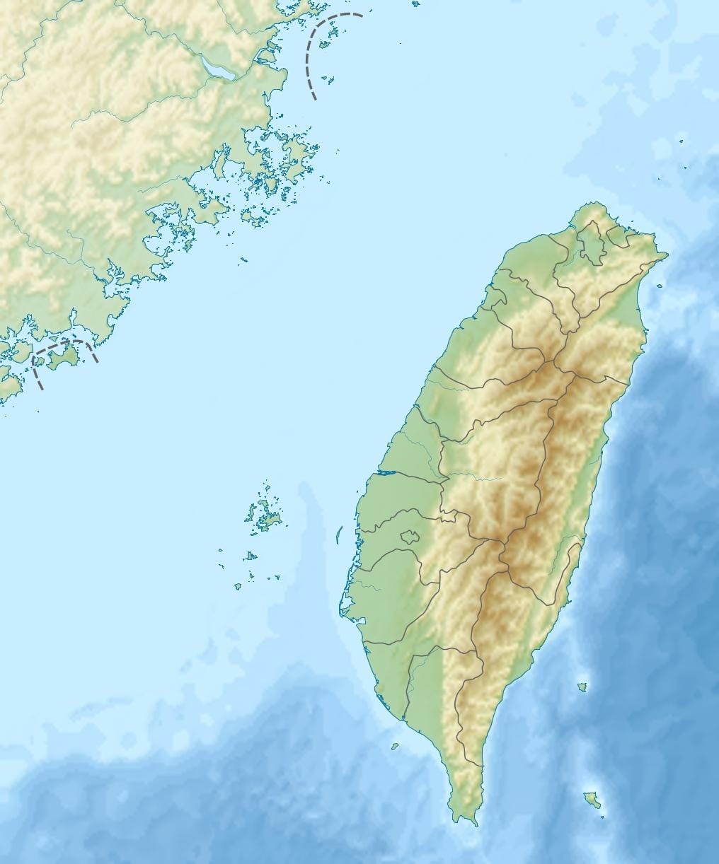 Kaart Taiwan tõus