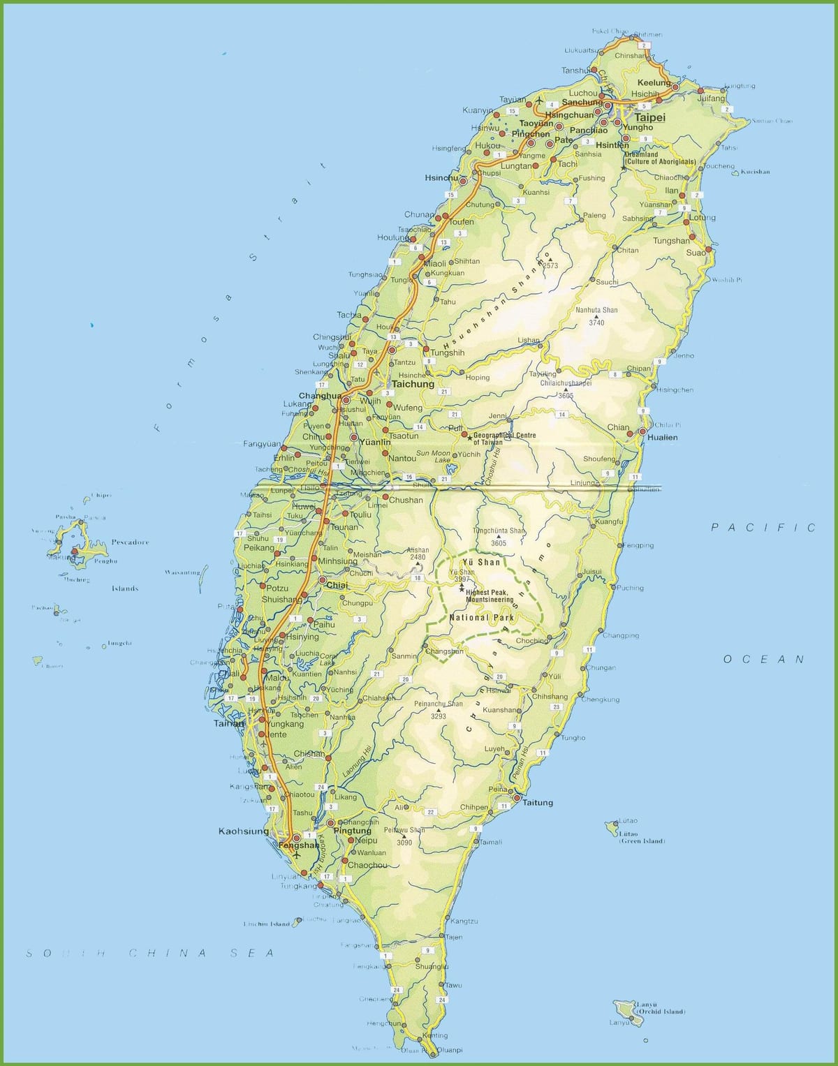 Kaart Taiwan telkimine