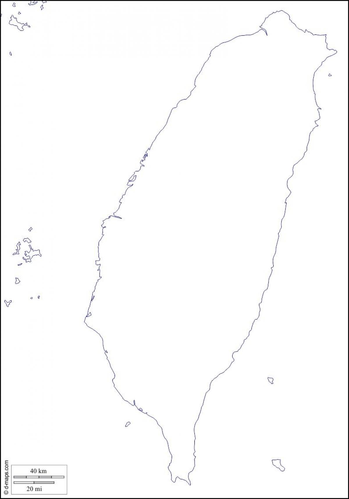Kaart Taiwan tühi