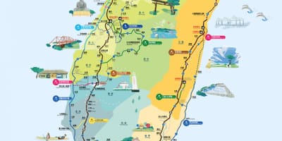 Jalgrattaga ümber Taiwan tee jalgrattasõit kaart