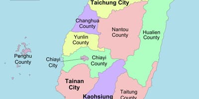 Kaart Taiwan linnaosa 
