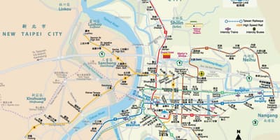 Taiwan mrt jaam kaart