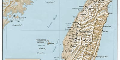 Kaart Taiwan surf 