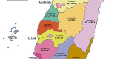 Kaart, Taiwani provints